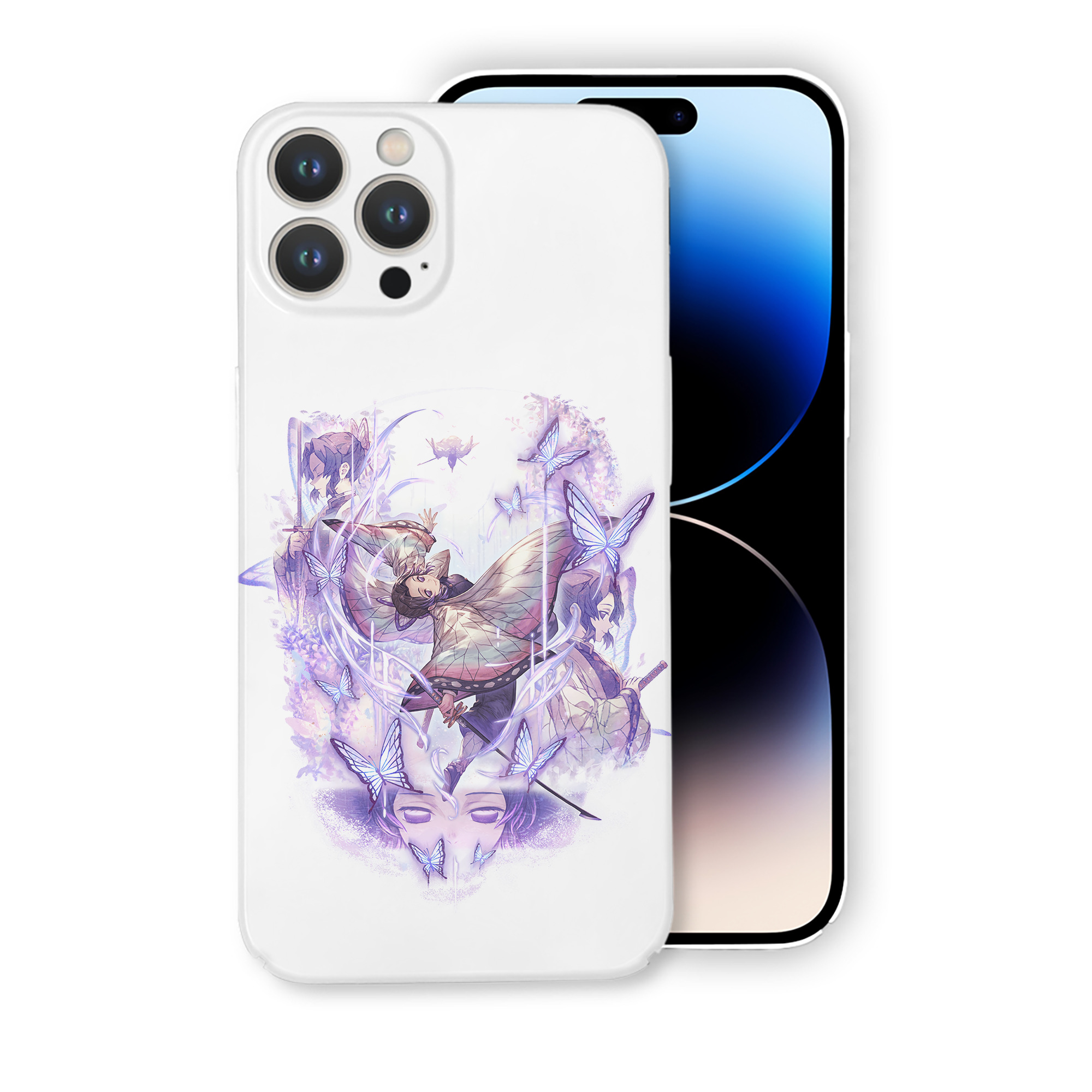 （画像用） 鬼滅の刃（きめつのやいば）蟲柱-胡蝶 しのぶ／こちょう しのぶ Kochou Shinobu 【iPhone 14シリーズ対応】ハードケース
